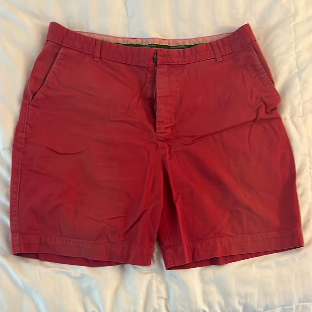 Tailor Byrd, red, flat front shorts
